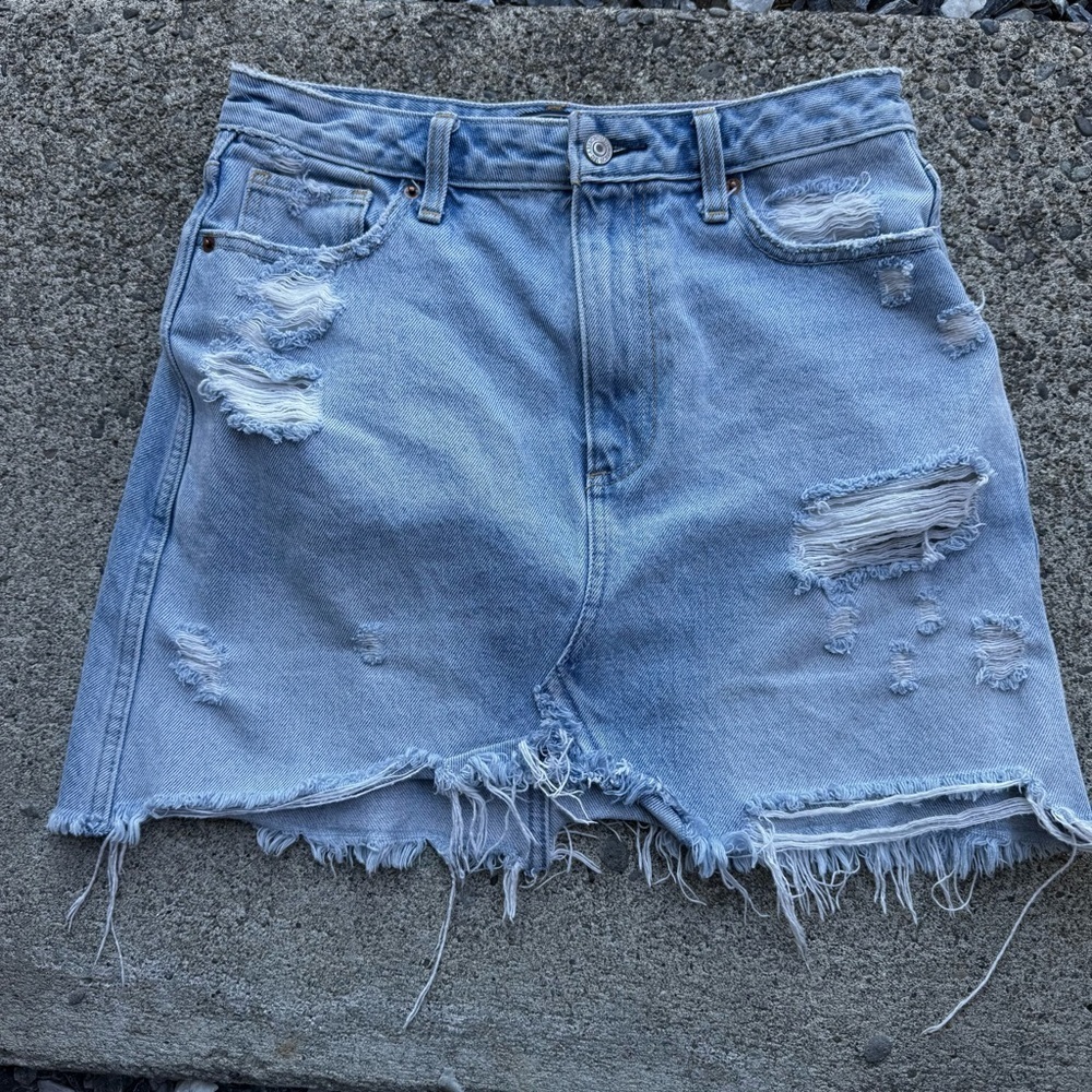 Abercrombie‎ & Fitch Zoe natural rise vintage a line denim skirt